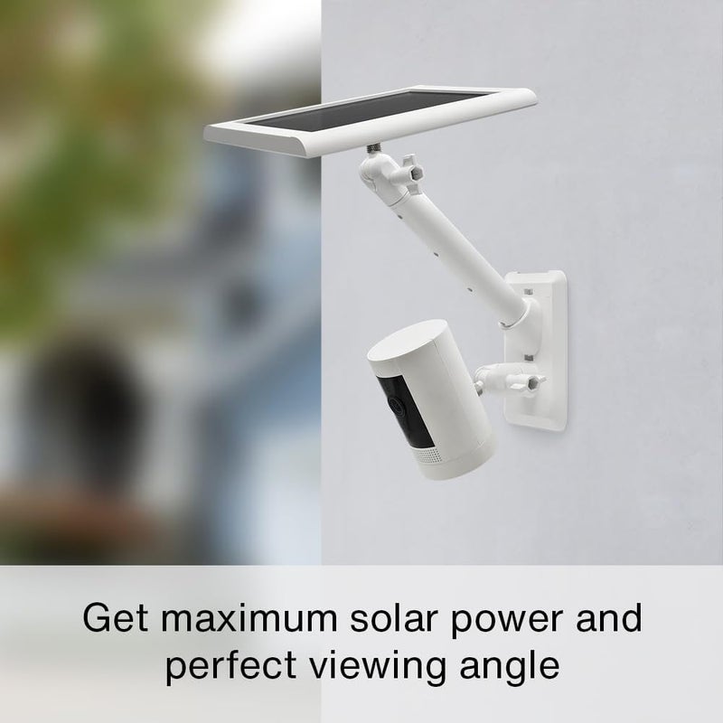 Holicfun 2-in-1 Wall Mount for Ring, Arlo, and Cameras & Solar Panels with 1/4"-20 Screw Hole - White - Image 3
